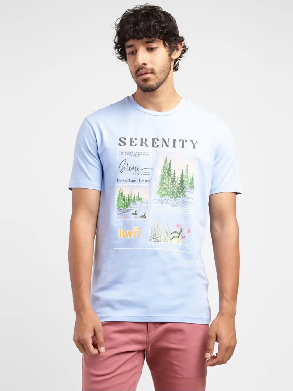 Levi's Light Blue 'Serenity' Graphic Short Sleeve Tee